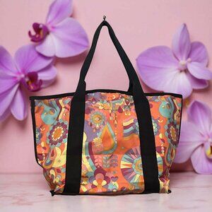 Amika Signature Logo Tote Bag Psychedelic Print + Interior Logo Lining